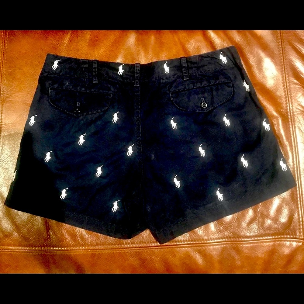 Polo Ralph Lauren Preppy Navy Blue Horse Shorts